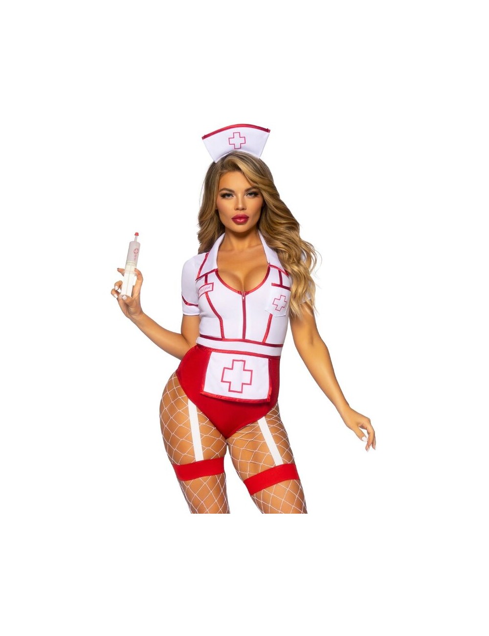 LEG AVENUE - COSTUME D'INFIRMIÈRE SEXY ROUGE/BLANC S