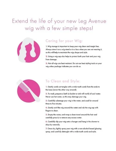 LEG AVENUE - PERRUQUE LONGUE ET DROITE BANGIN NOIRE