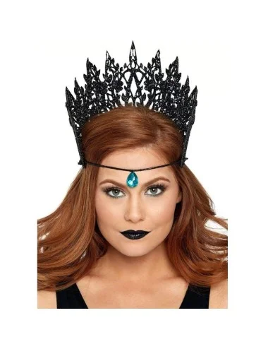 LEG AVENUE - COURONNE AVEC PAILLETTES ET BIJOUX NOIR