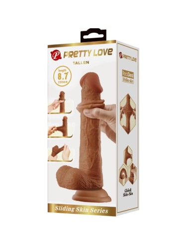 PRETTY LOVE - GRAND GODE RÉALISTE 22 CM MARRON