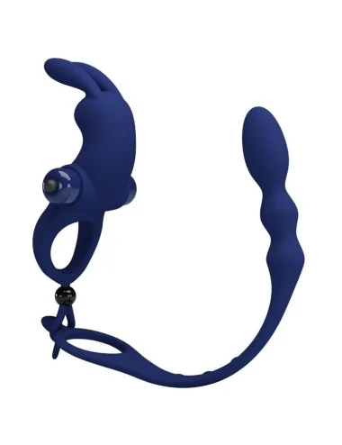 PRETTY LOVE - AYAD ANNEAU VIBRATEUR LAPIN AVEC PLUG BLEU