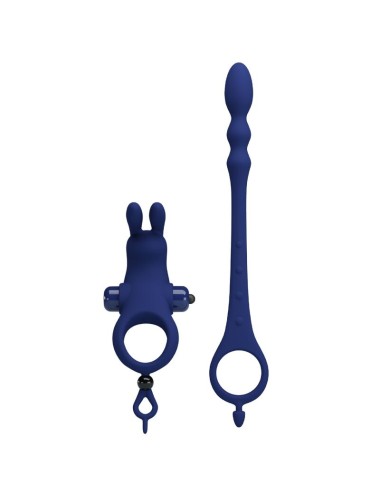 PRETTY LOVE - AYAD ANNEAU VIBRATEUR LAPIN AVEC PLUG BLEU