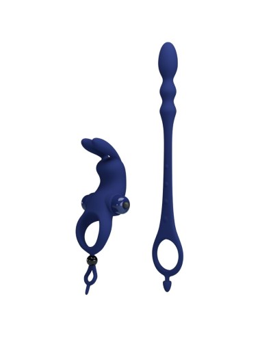 PRETTY LOVE - AYAD ANNEAU VIBRATEUR LAPIN AVEC PLUG BLEU