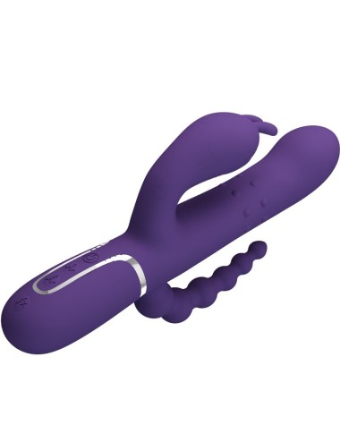 PRETTY LOVE - CAMMY TRIPLE VIBRATEUR MULTIFONCTION 4 EN 1 VIOLET