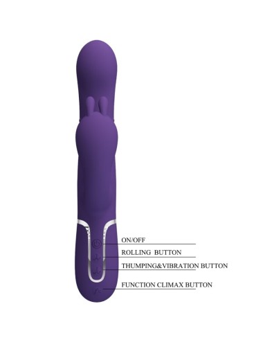 PRETTY LOVE - CAMMY TRIPLE VIBRATEUR MULTIFONCTION 4 EN 1 VIOLET