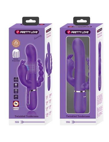 PRETTY LOVE - CAMMY TRIPLE VIBRATEUR MULTIFONCTION 4 EN 1 VIOLET