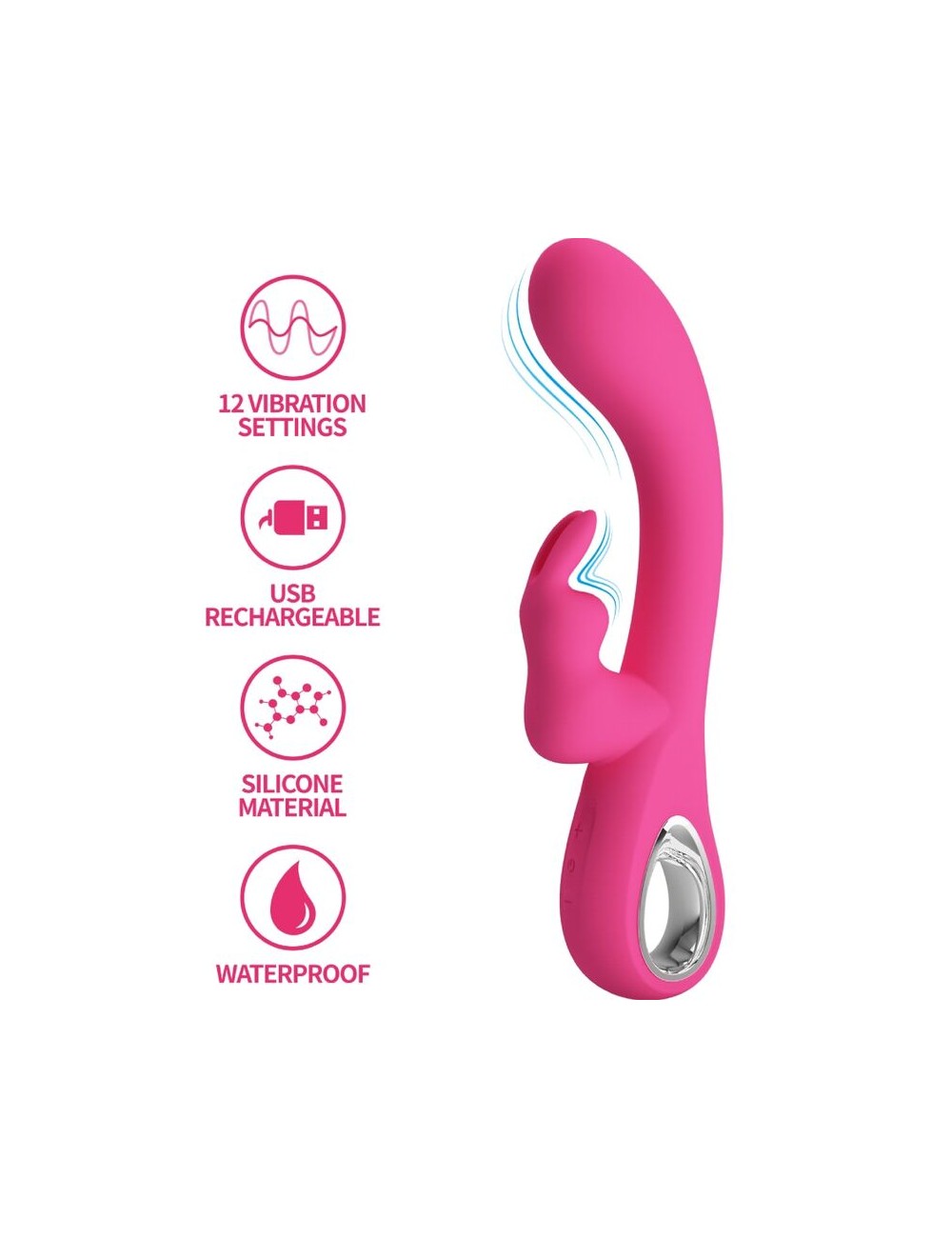 PRETTY LOVE - VIBRATEUR NOVAK RABBIT 12 VIBRATIONS ROSE PRETTY LOVE - VIBRATEUR NOVAK RABBIT 12 VIBRATIONS ROSE