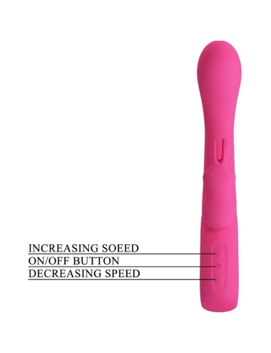 PRETTY LOVE - VIBRATEUR NOVAK RABBIT 12 VIBRATIONS ROSE