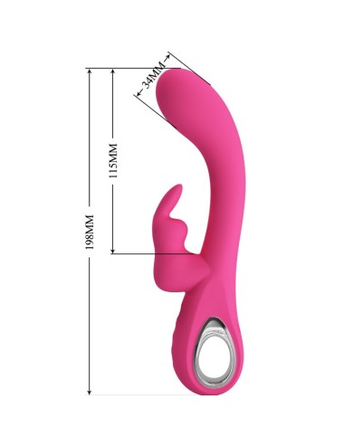 PRETTY LOVE - VIBRATEUR NOVAK RABBIT 12 VIBRATIONS ROSE