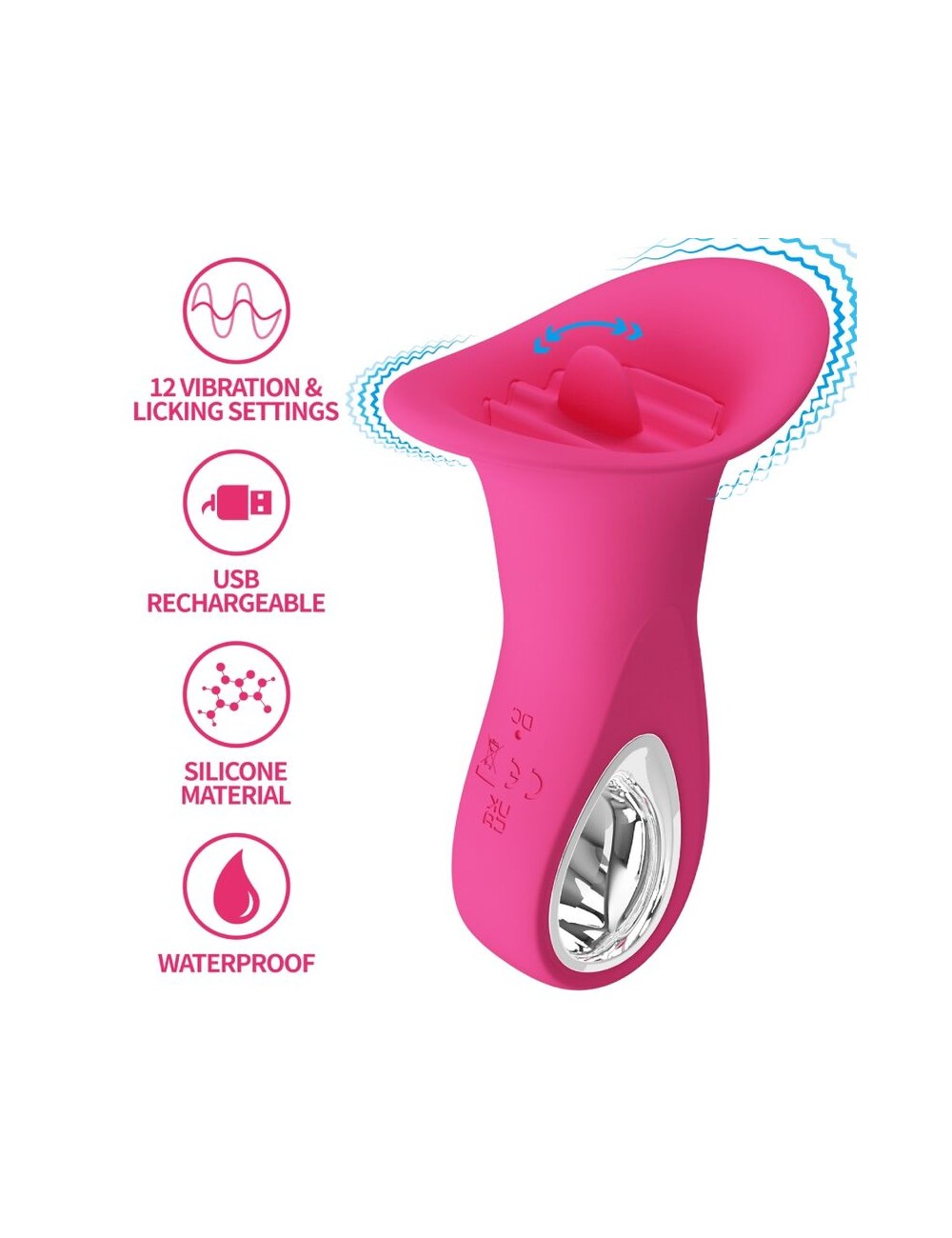 PRETTY LOVE - CLYDE VIBRATEUR ORAL LANGUE VIBRANTE 12 VIBRATIONS ROSE PRETTY LOVE - CLYDE VIBRATEUR ORAL LANGUE VIBRANTE 12 VIBRATIONS ROSE