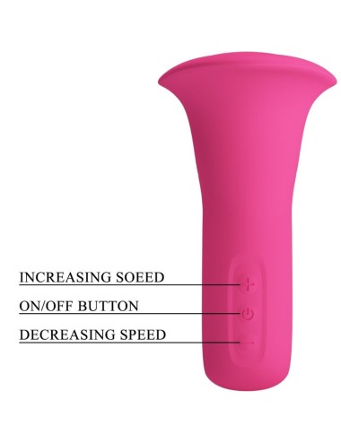PRETTY LOVE - CLYDE VIBRATEUR ORAL LANGUE VIBRANTE 12 VIBRATIONS ROSE