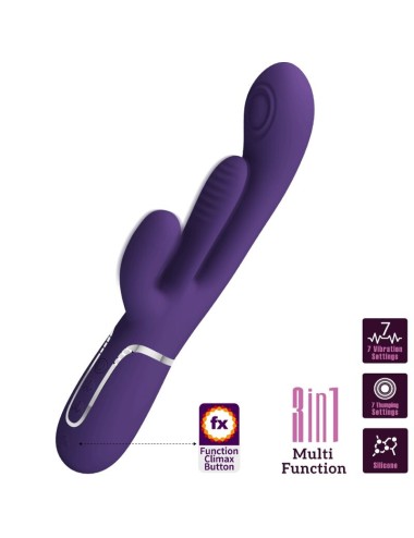PRETTY LOVE - SHANIA TRIPLE RABBIT VIBRATEUR MULTIFONCTION VIOLET