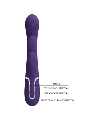 PRETTY LOVE - SHANIA TRIPLE RABBIT VIBRATEUR MULTIFONCTION VIOLET