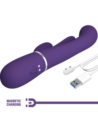 PRETTY LOVE - SHANIA TRIPLE RABBIT VIBRATEUR MULTIFONCTION VIOLET