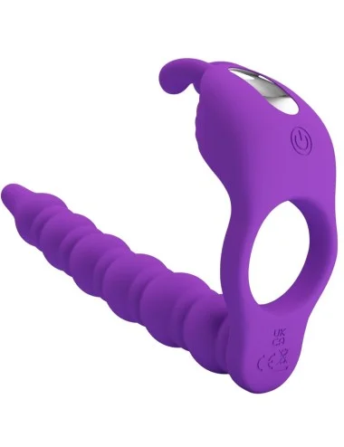 PRETTY LOVE - BLACKNEY ANNEAUX PÉNIS AVEC PLUG VIBRATEUR