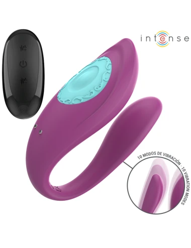 INTENSE - ANNIE VIBRATEUR ET STIMULATEUR EN U VIOLET TÉLÉCOMMANDE