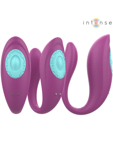 INTENSE - ANNIE VIBRATEUR ET STIMULATEUR EN U VIOLET TÉLÉCOMMANDE