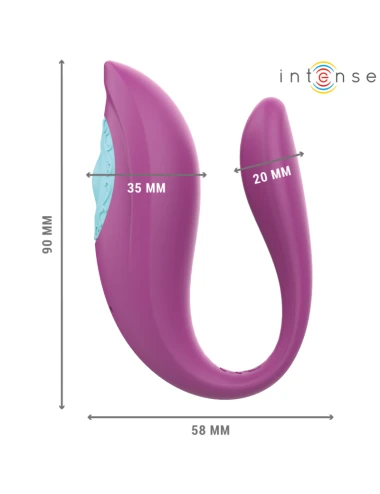 INTENSE - ANNIE VIBRATEUR ET STIMULATEUR EN U VIOLET TÉLÉCOMMANDE