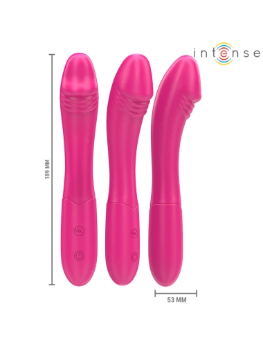 INTENSE - BELINDA VIBRATEUR 19 CM FLEXIBLE 10 VIBRATIONS ROSE