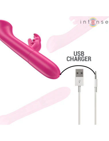 INTENSE - JULIETA VIBRATEUR RABBIT 18,6 CM 10 VIBRATIONS ROSE