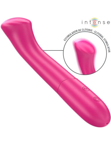 INTENSE - PATY VIBRATEUR 19 CM FLEXIBLE 10 VIBRATIONS MODÈLE 2 ROSE