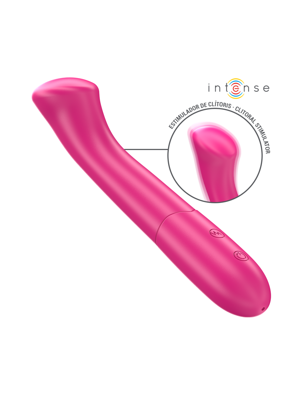 INTENSE - PATY VIBRATEUR 19 CM FLEXIBLE 10 VIBRATIONS MODÈLE 2 ROSE