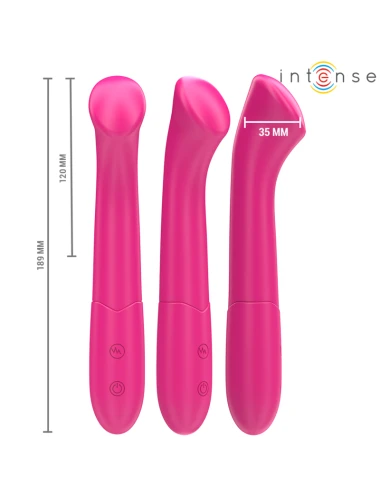 INTENSE - PATY VIBRATEUR 19 CM FLEXIBLE 10 VIBRATIONS MODÈLE 2 ROSE