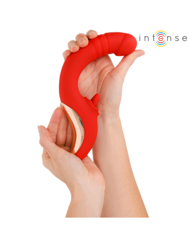 INTENSE - VIBRATEUR ET STIMULATEUR PAULINA EN FORME DE U ROUGE