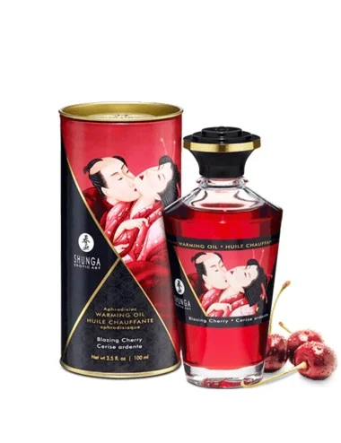 Huile chauffante cerise comestible 100ml - CC812000