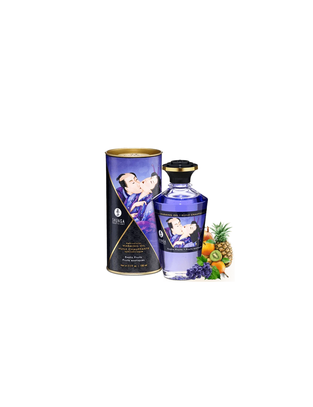 Huile chauffante aphrodisiaque - Fruits exotiques 100ml Huile chauffante aphrodisiaque - Fruits exotiques 100ml