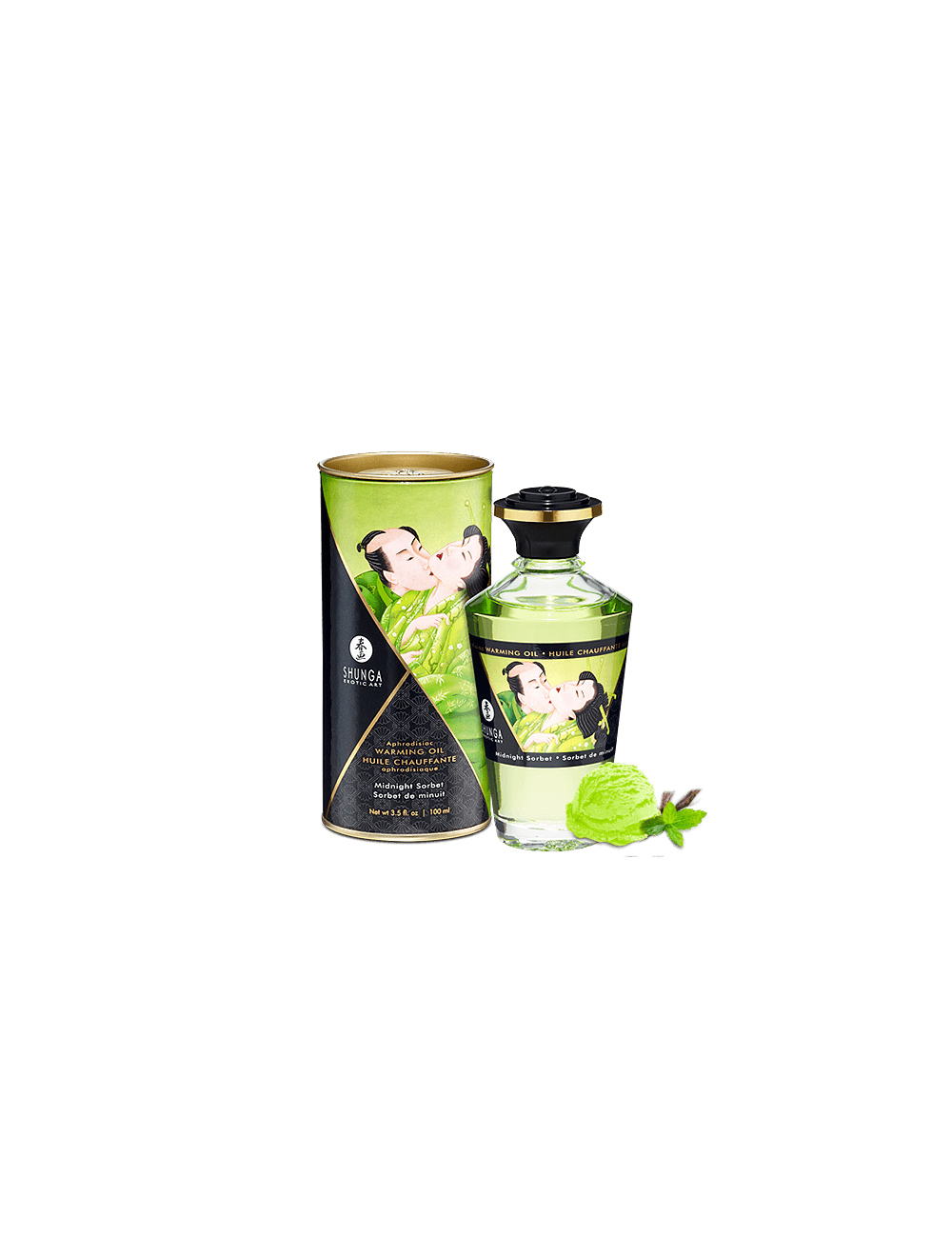 Huile chauffante aphrodisiaque - Sorbet de minuit 100ml Huile chauffante aphrodisiaque - Sorbet de minuit 100ml