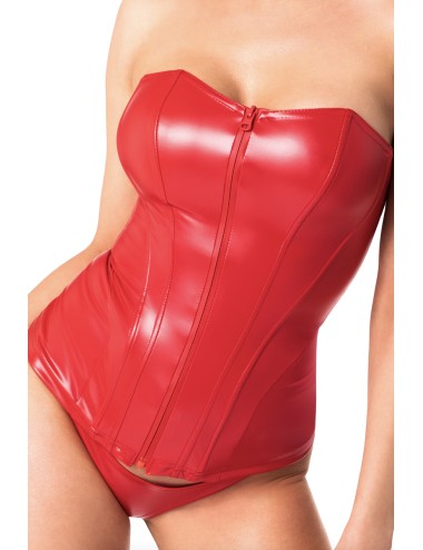 Corset rouge Mysteria F355 wetlook