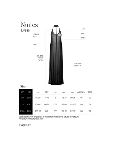 Nuites robe longue - Noire