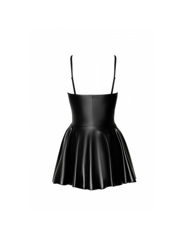 F308 Dreamer Mini robe corset wetlook avec fermeture éclair sur le devant