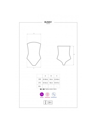 Bunny Costume 4 pcs - Noir