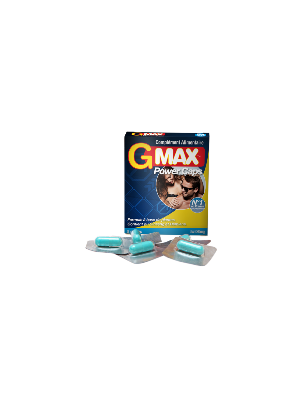 Gmax Power Caps Homme - 5 gélules Gmax Power Caps Homme - 5 gélules