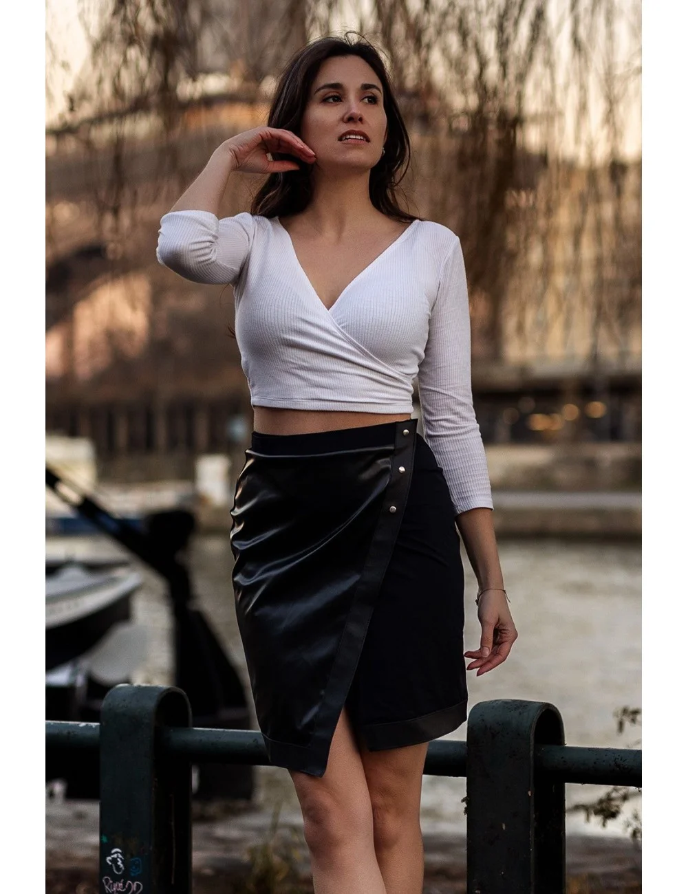 Jupe longue noire Frida - LSL2-LBLK Jupe longue noire Frida - LSL2-LBLK