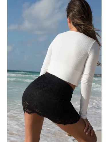 Jupe courte noire Camélia - LSK2-SBLK