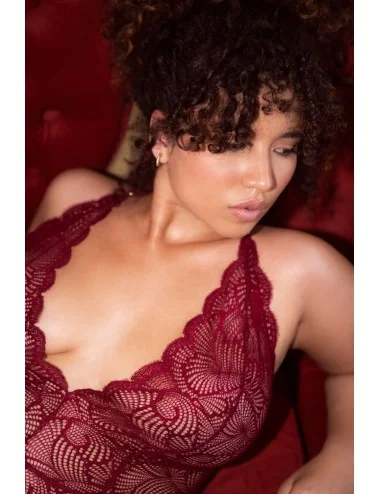 Body grande taille couleur framboise - MAL8875XROSW