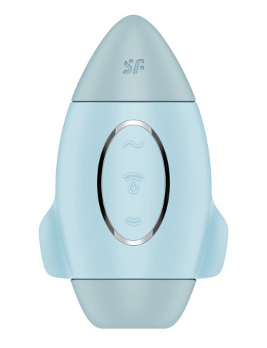 Stimulateur de clitoris violet vibration et air pulsé USB vert Mission control Satisfyer - CC597853