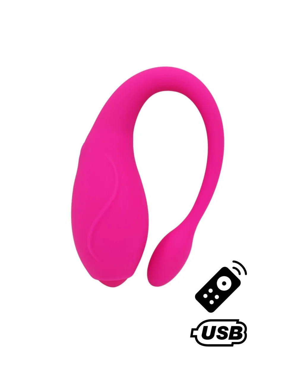 TANDEM Rose, stimulateur pour couple USB avec télécommande en silicone médical - BQ125PNK TANDEM Rose, stimulateur pour couple USB avec télécommande en silicone médical - BQ125PNK