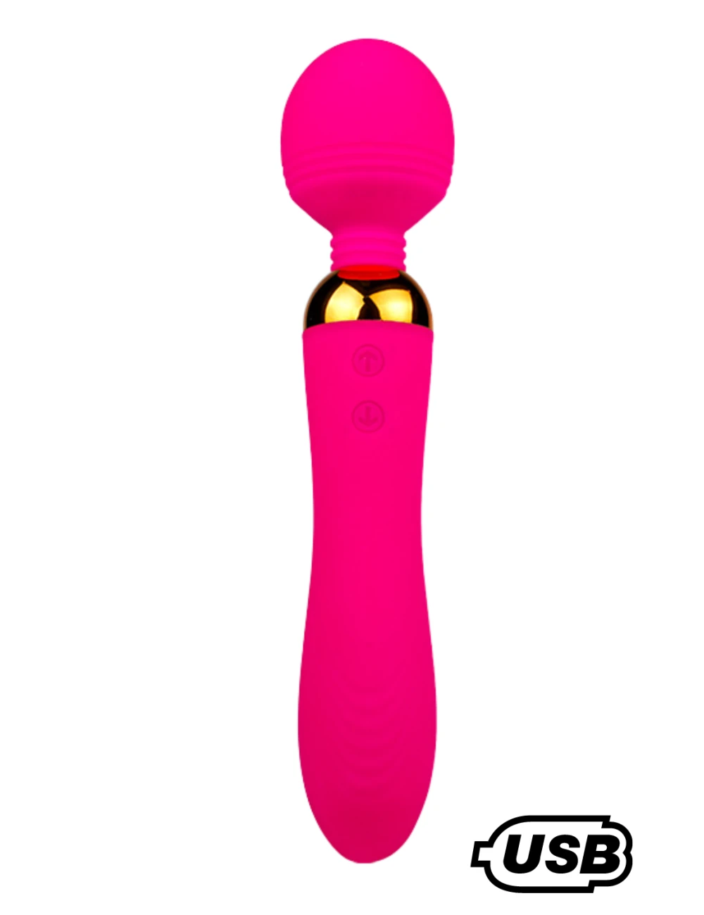 SHAKE Rose, Vibromasseur Wand USB en silicone médical avec 2 puissants moteurs indépendants - BQ107PNK SHAKE Rose, Vibromasseur Wand USB en silicone médical avec 2 puissants moteurs indépendants - BQ107PNK