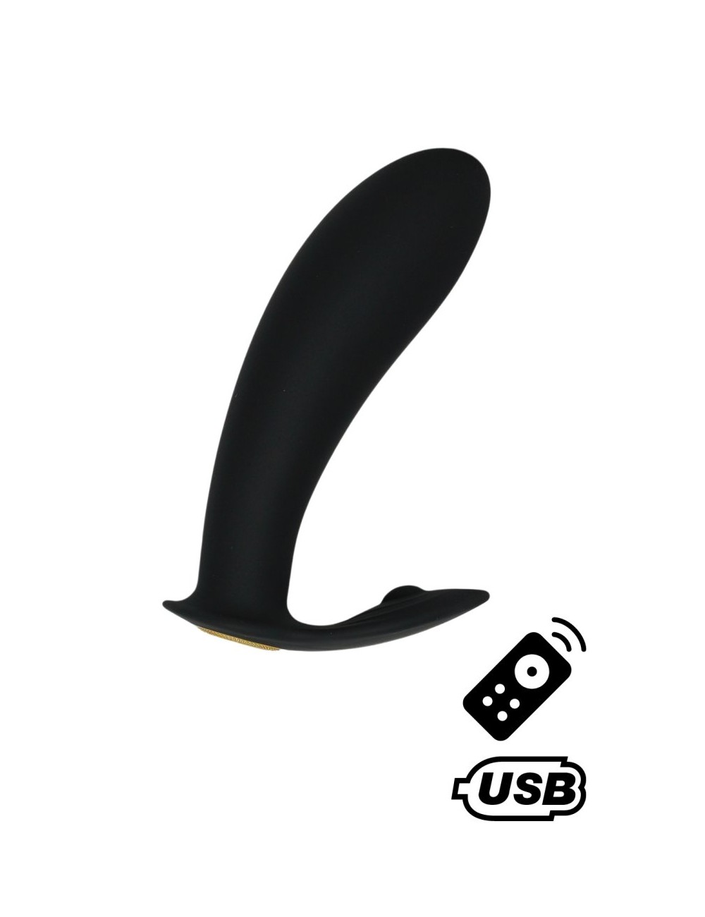 ERNEST, Mini vibromasseur avec stimulateur clitoridien USB, avec télécommande - BQ155BLK ERNEST, Mini vibromasseur avec stimulateur clitoridien USB, avec télécommande - BQ155BLK