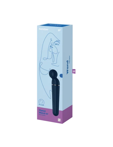 Vibromasseur wand bleu USB 60 vibrations Planet Wand-er Satisfyer - CC597845