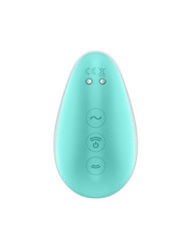 Stimulateur clitoridien par onde de pression sans contact et par vibration USB vert et rose, Pixie Dust Satisfyer - CC597837