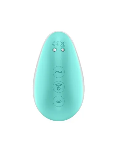 Stimulateur clitoridien par onde de pression sans contact et par vibration USB vert et rose, Pixie Dust Satisfyer - CC597837