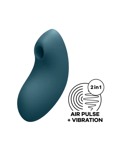 Stimulateur clitoridien par air pulsé et vibration bleu USB Vulva Lover 2 Satisfyer - CC597826