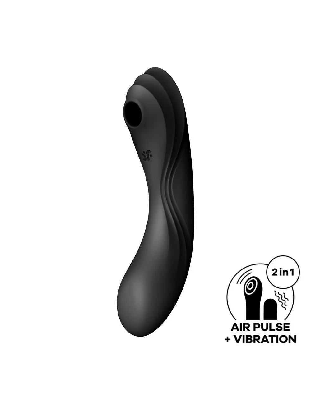 2 en 1 Stimulateur de clitoris et vibromasseur Curvy Trinity Noir 4 Satisfyer - CC597773 2 en 1 Stimulateur de clitoris et vibromasseur Curvy Trinity Noir 4 Satisfyer - CC597773