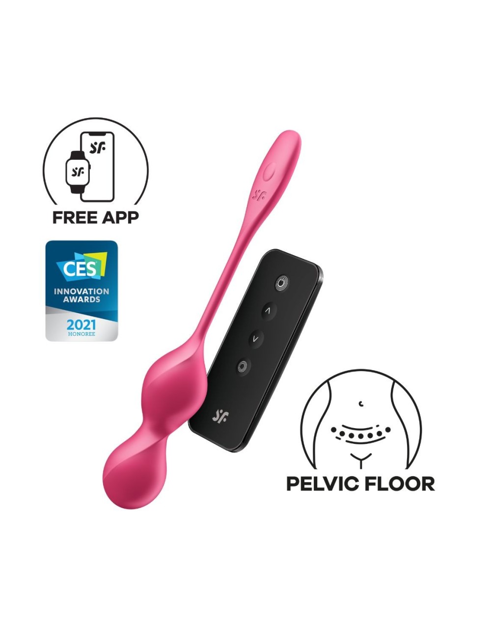 Boules de Geisha vibrantes télécommandées fushia Love Birds 2 Satisfyer - CC597866 Boules de Geisha vibrantes télécommandées fushia Love Birds 2 Satisfyer - CC597866
