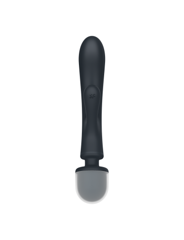 2 en 1 Vibromasseur rabbit et wand noir USB Triple Lover Satisfyer - CC597825
